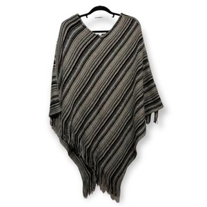 Striped Acrylic Poncho